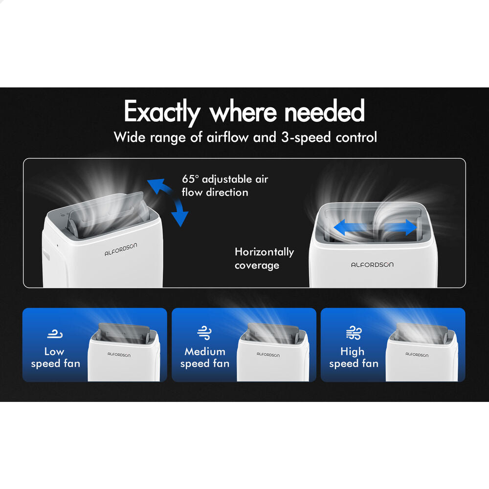 ALFORDSON Portable Air Conditioner 12000BTU Dehumidifier Fan WiFi Remote