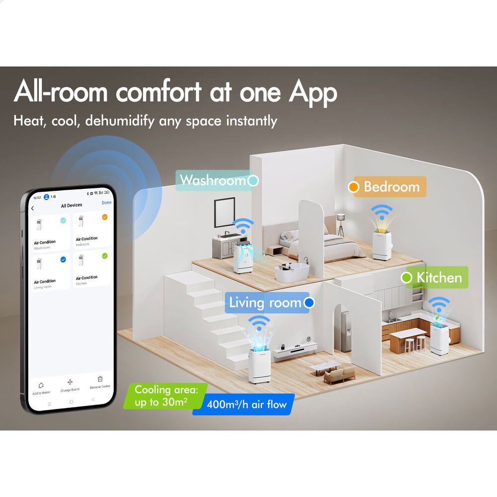 ALFORDSON Portable Air Conditioner 12000BTU Dehumidifier Fan WiFi Remote