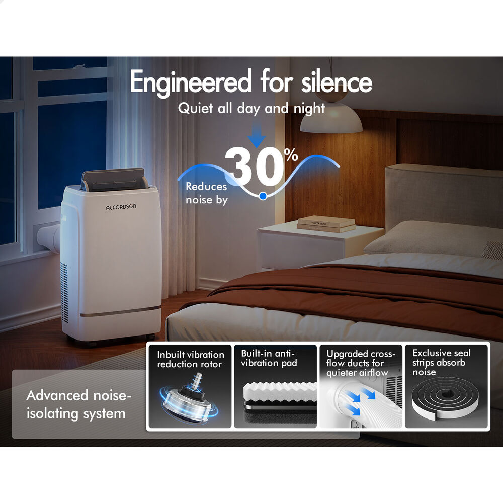 ALFORDSON Portable Air Conditioner 14000BTU Dehumidifier Fan WiFi Remote