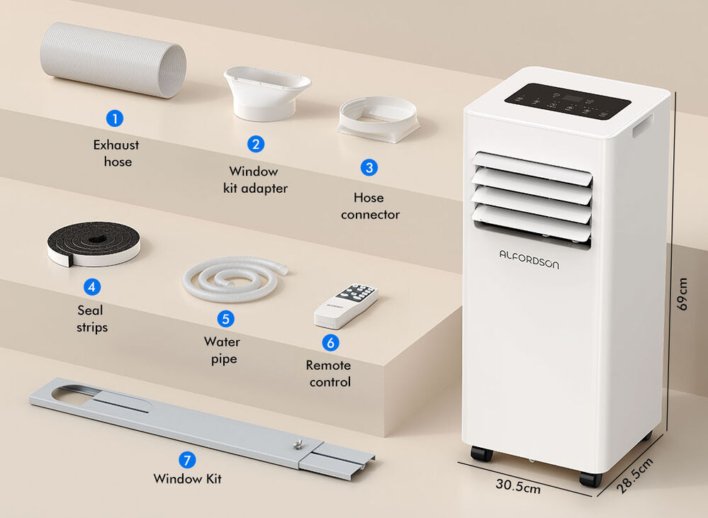 ALFORDSON Portable Air Conditioner 5000BTU Cooling Fan 4-in-1 Dehumidifier Wi-Fi