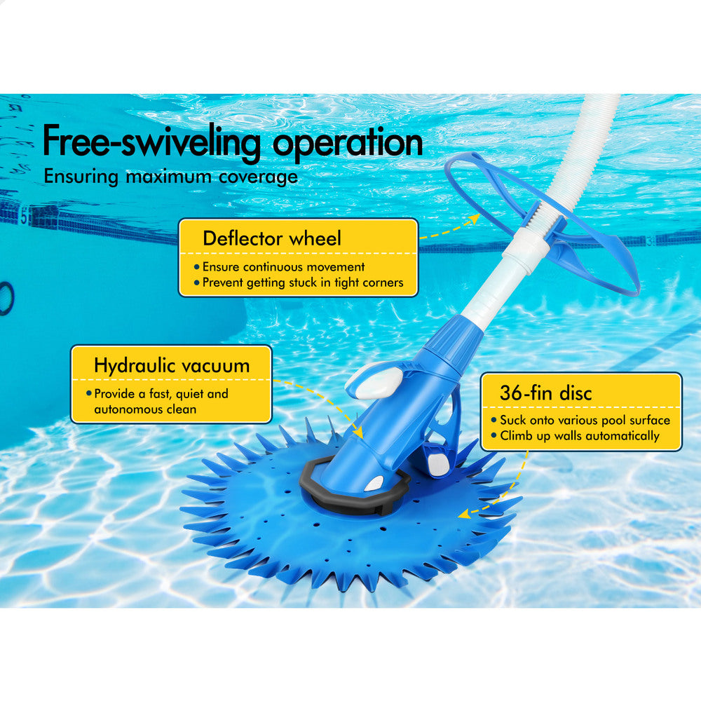 10M ALFORDSON Pool Cleaner Automatic Vacuum Floor Climb Wall Swimming Pool Hose