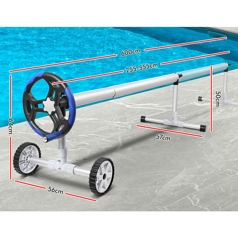 ALFORDSON Pool Cover 500 Micron 7X4M Solar Blanket Swimming 6M Roller Reel