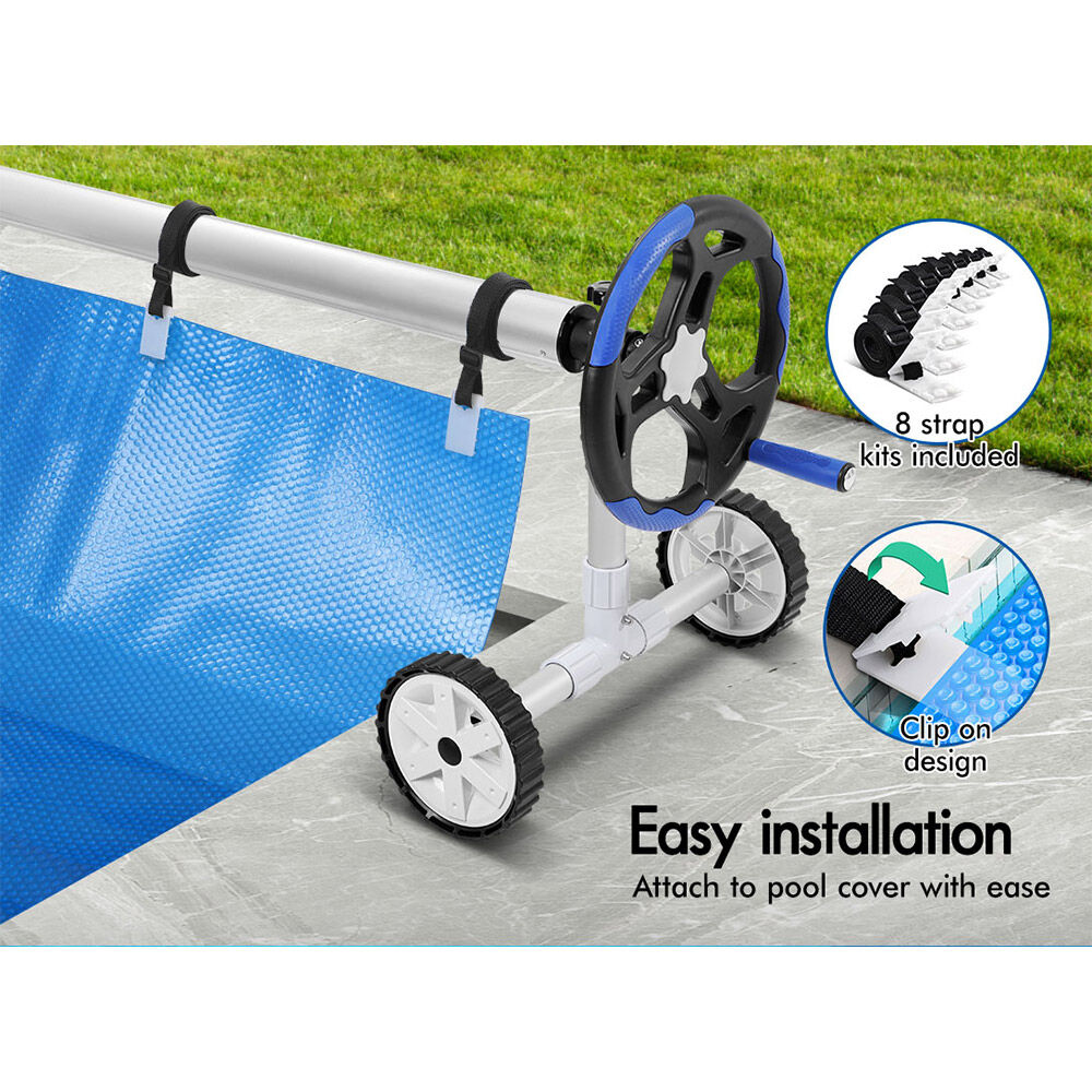 ALFORDSON Pool Cover 500 Micron 7X4M Solar Blanket Swimming 6M Roller Reel