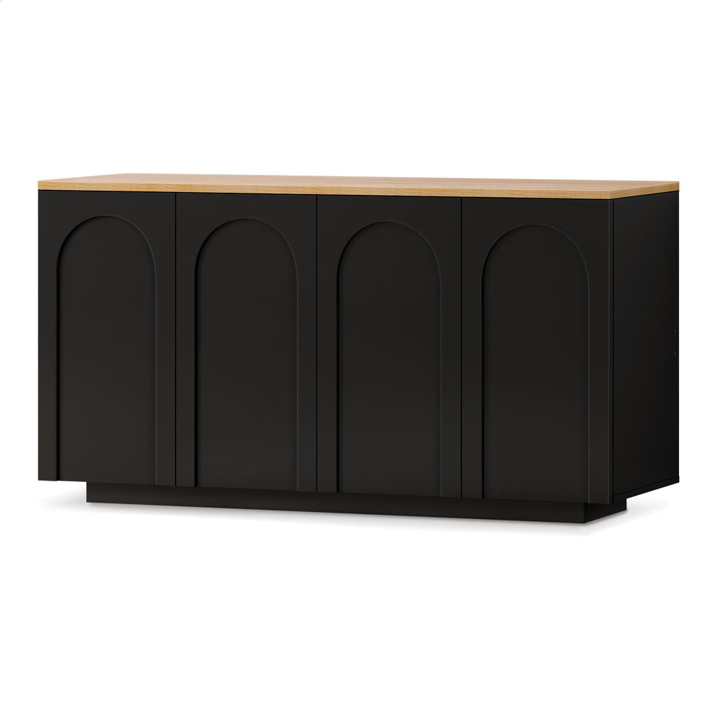 ALFORDSON Buffet Sideboard Cupboard Storage Cabinet Kitchen Pantry Doors Black