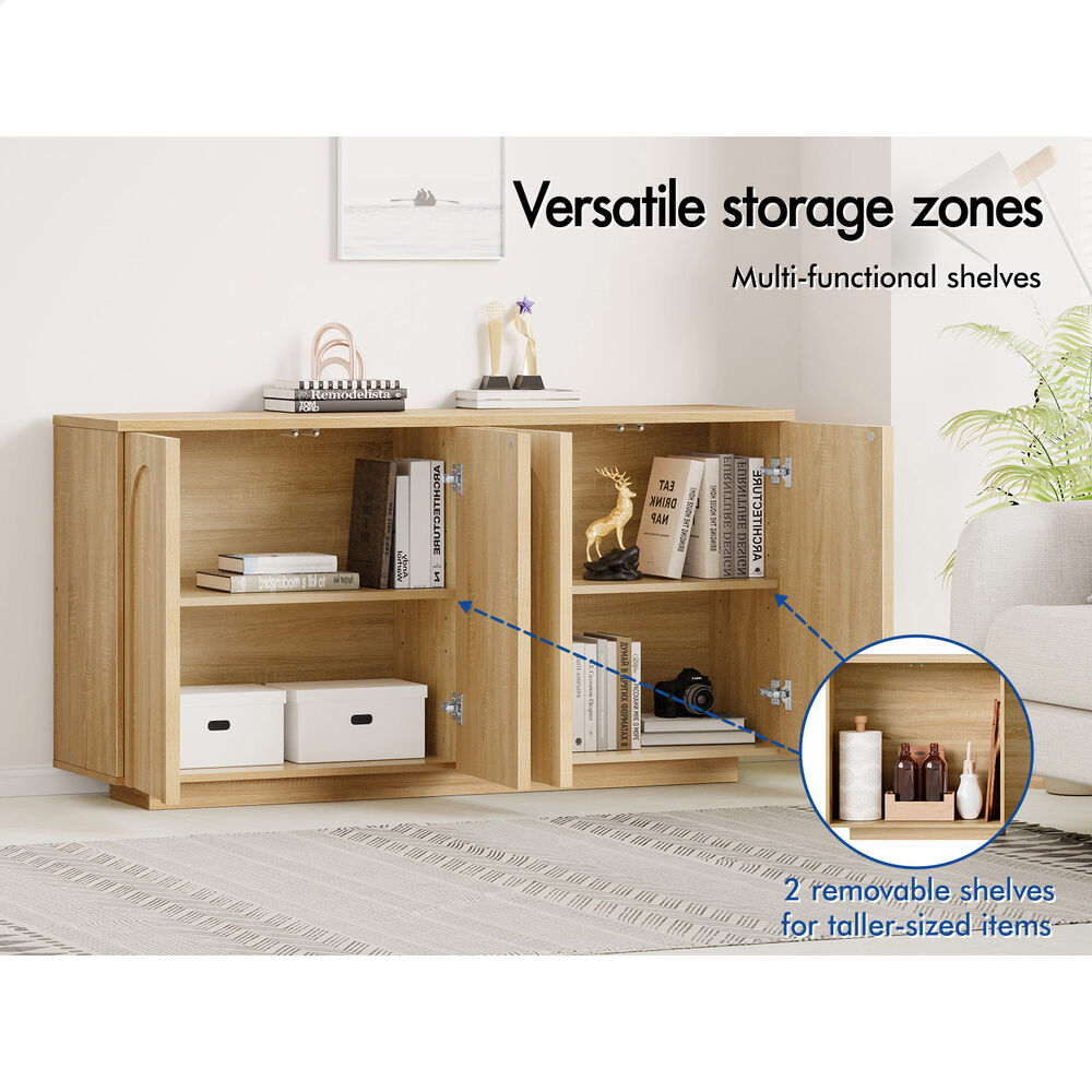 ALFORDSON Buffet Sideboard Storage Cabinet Cupboard Pantry Kitchen Doors Wood