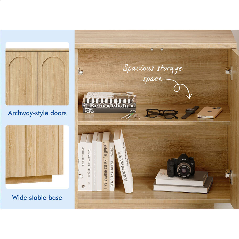 ALFORDSON Buffet Sideboard Storage Cabinet Cupboard Pantry Kitchen Doors Wood