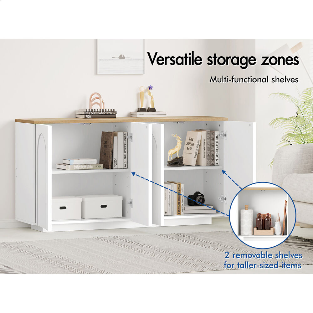 ALFORDSON Buffet Sideboard Storage Cabinet Kitchen Pantry Cupboard Doors Shelves