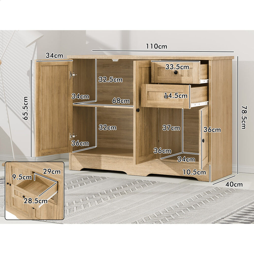 ALFORDSON Sideboard Buffet Cupboard Storage Cabinet Hallway Kitchen Drawer Table