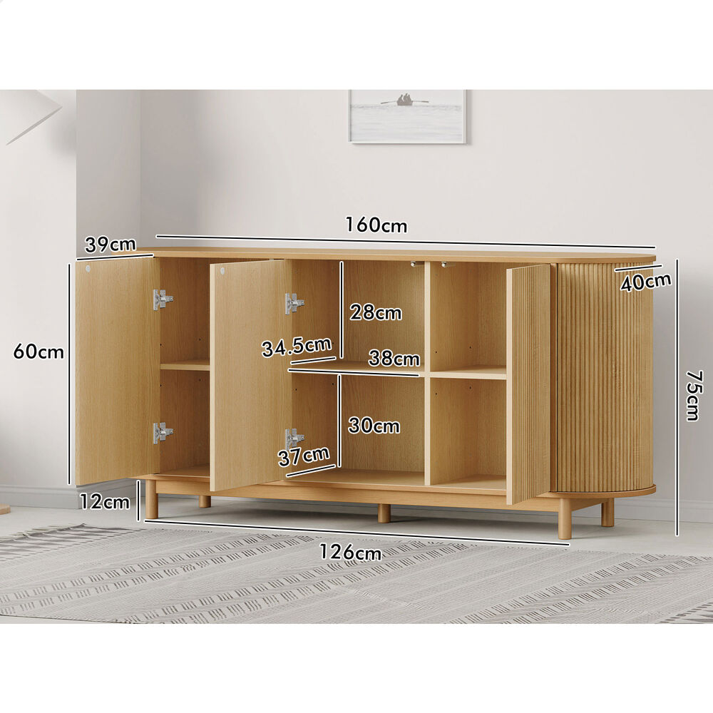 ALFORDSON Buffet Sideboard Cabinet Storage Cupboard Pantry Kitchen Hallway Doors