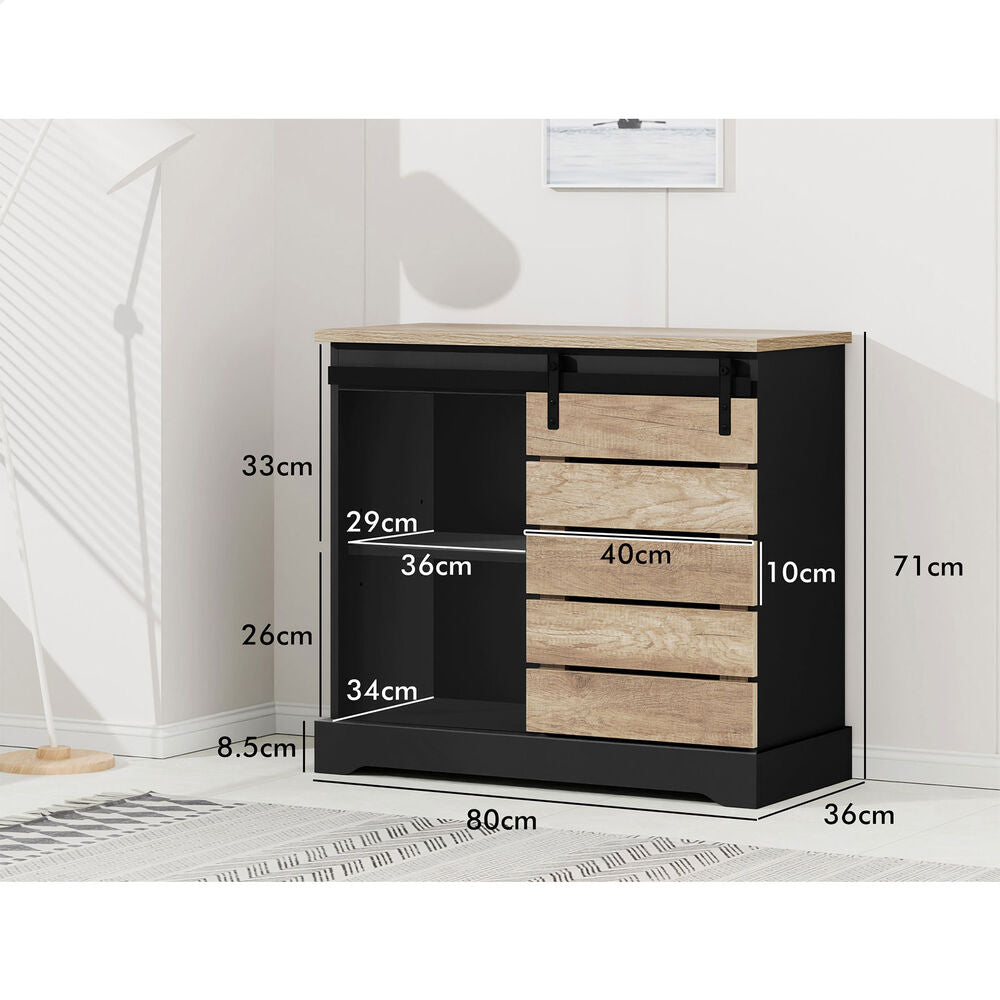 ALFORDSON 2x Buffet Sideboard Cabinet Sliding Door Cupboard Storage Kitchen