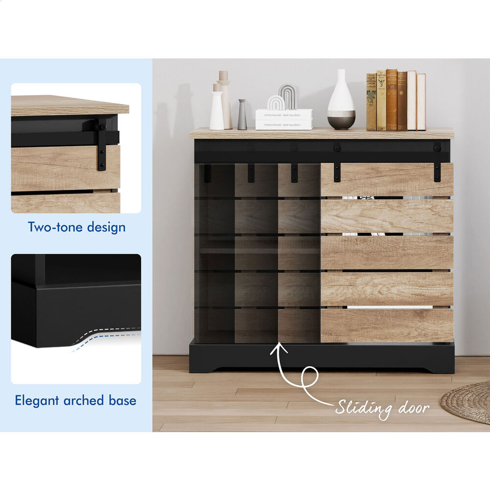 ALFORDSON 2x Buffet Sideboard Cabinet Sliding Door Cupboard Storage Kitchen