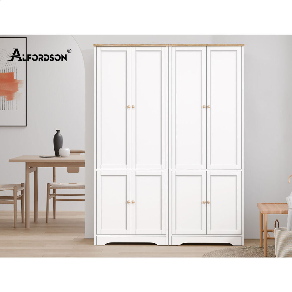 ALFORDSON 2x Buffet Sideboard Cupboard Storage Cabinet Wardrobe Kitchen Hallway