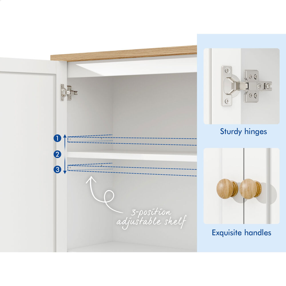 ALFORDSON 2x Buffet Sideboard Cupboard Storage Cabinet Wardrobe Kitchen Hallway