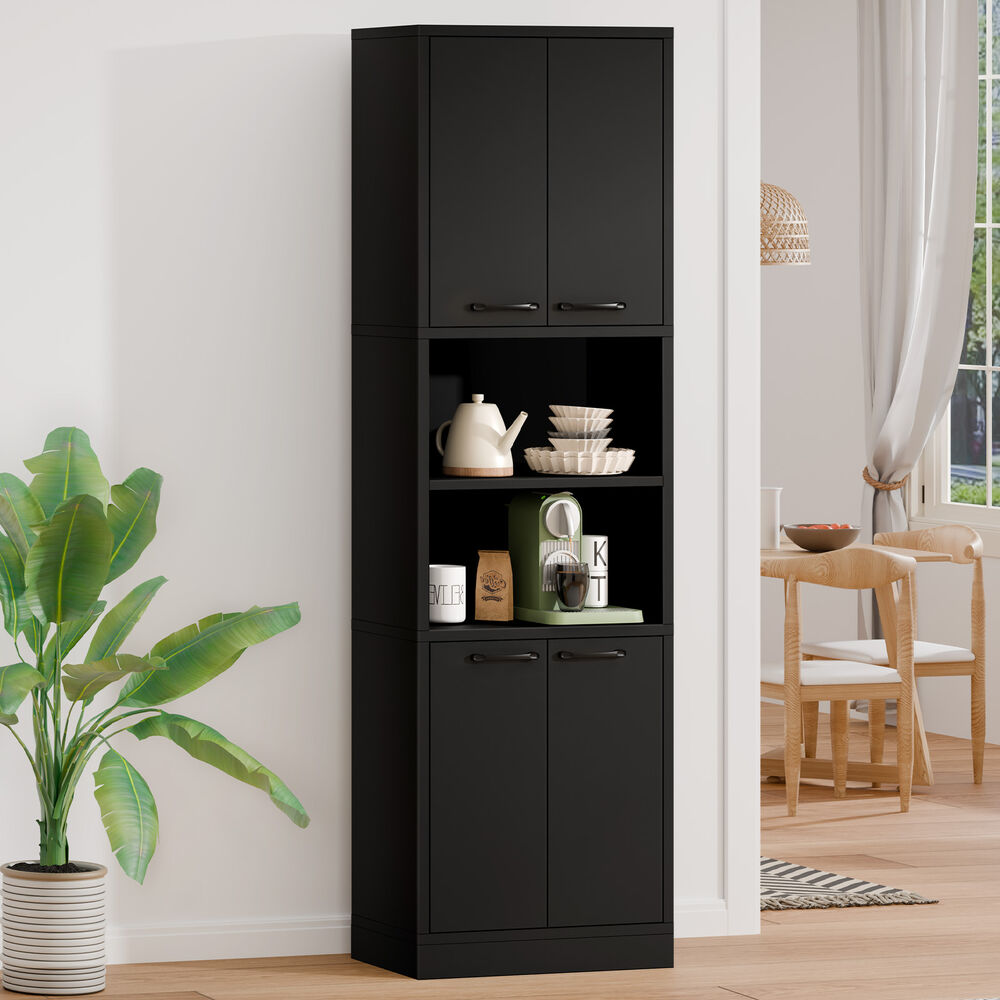 ALFORDSON Buffet Sideboard 190CM Storage Cabinet Tall Cupboard Kitchen Black