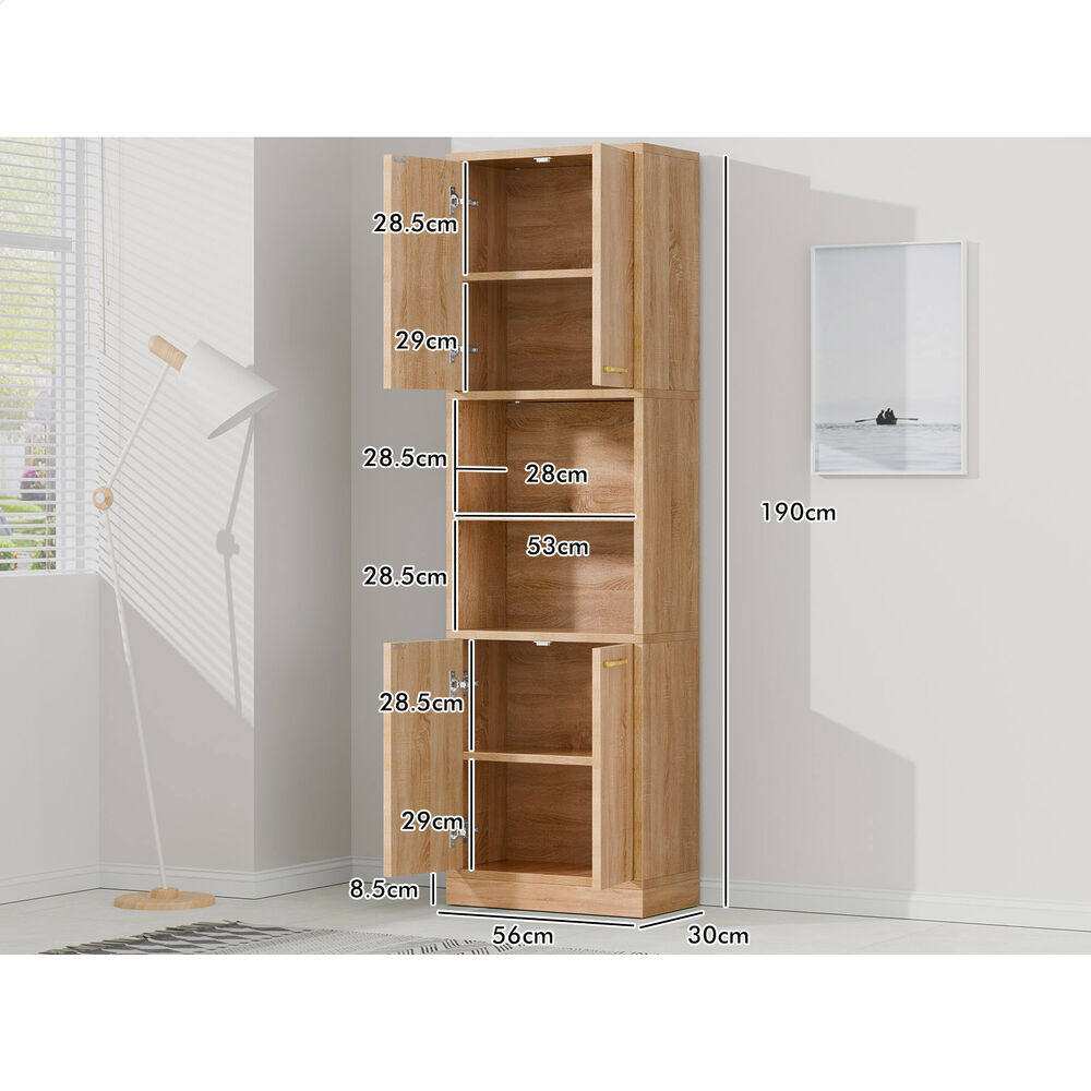 ALFORDSON Buffet Sideboard Cupboard Storage Cabinet Kitchen Pantry 190CM Wood