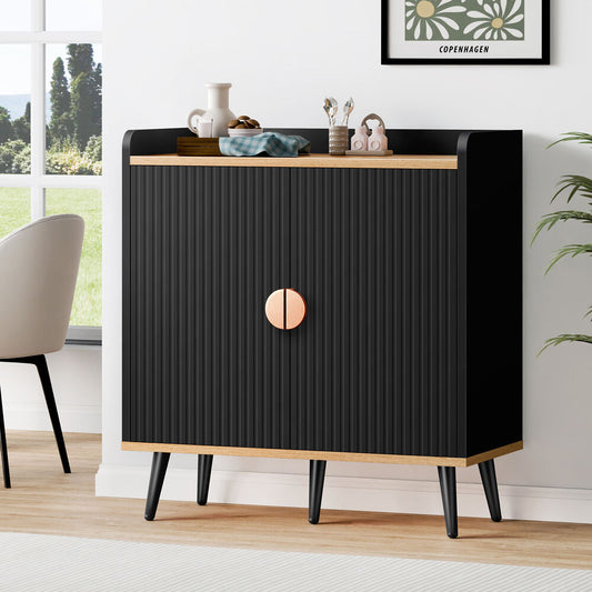 ALFORDSON Buffet Sideboard Cupboard Cabinet Storage Black Kitchen Hallway Doors