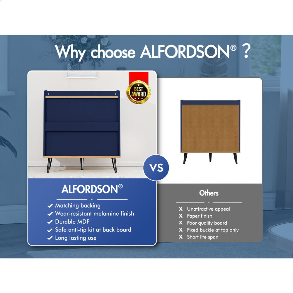 ALFORDSON Buffet Sideboard Cupboard  Storage Cabinet Kitchen Hallway Table Blue