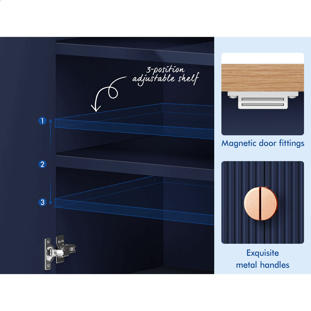 ALFORDSON Buffet Sideboard Cupboard  Storage Cabinet Kitchen Hallway Table Blue