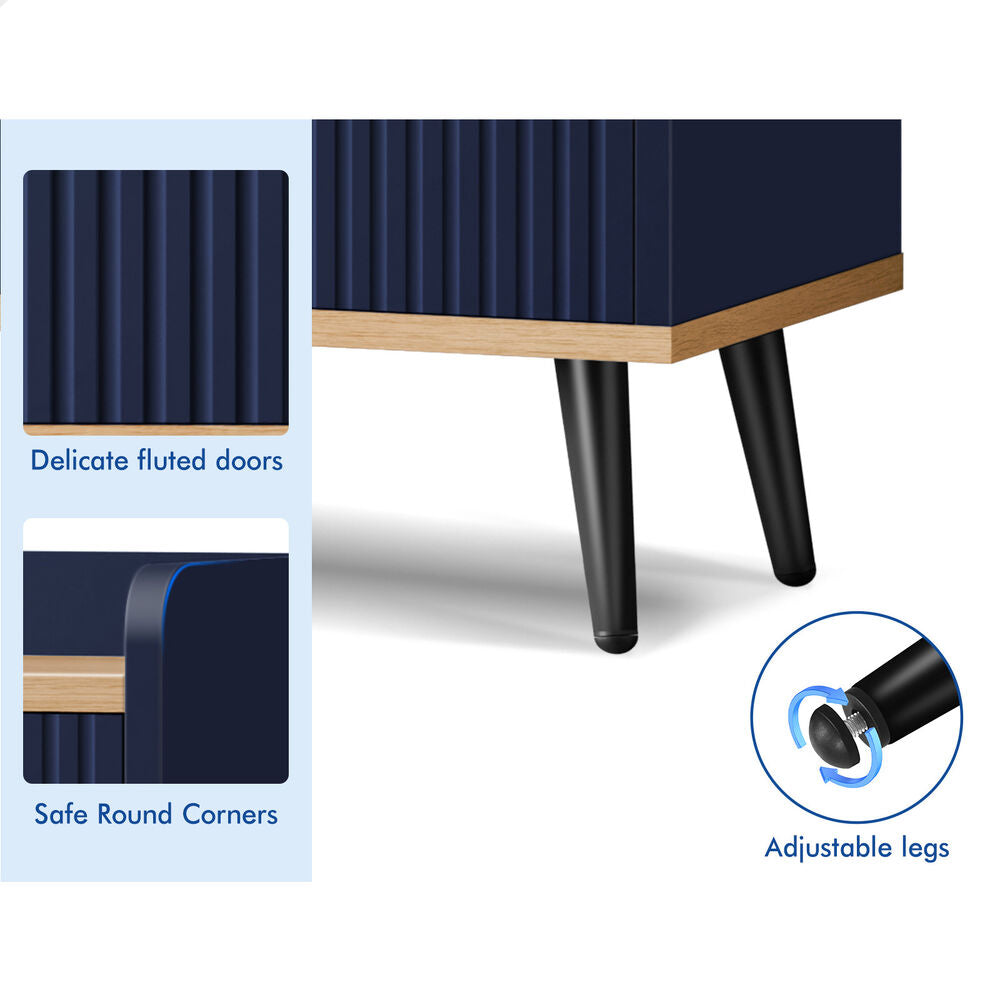 ALFORDSON Buffet Sideboard Cupboard  Storage Cabinet Kitchen Hallway Table Blue