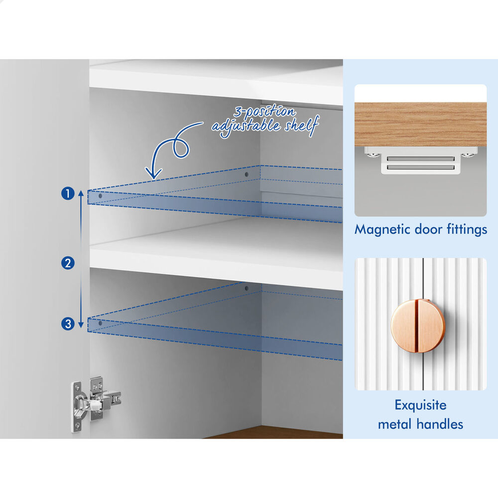 ALFORDSON Sideboard Buffet Storage Cabinet Cupboard  Kitchen Hallway Wood Table