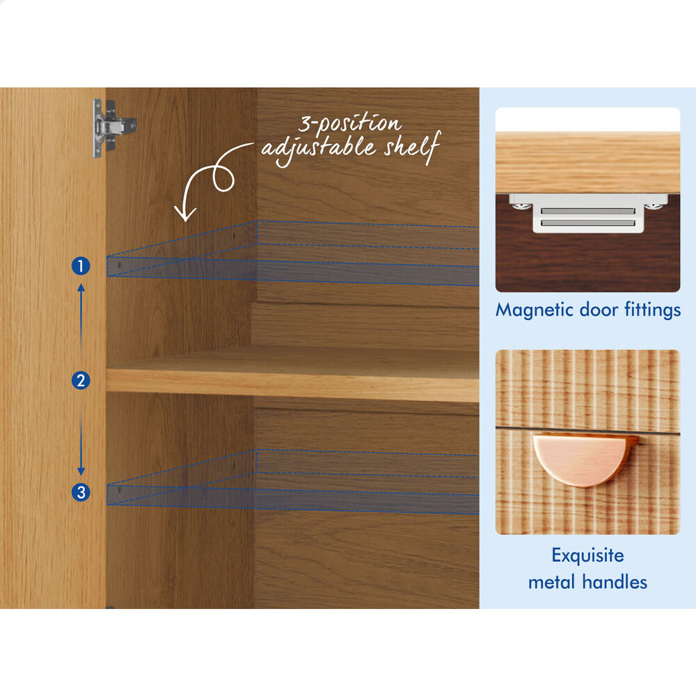 ALFORDSON Buffet Sideboard Cupboard Storage Cabinet Kitchen Hallway Door Wood