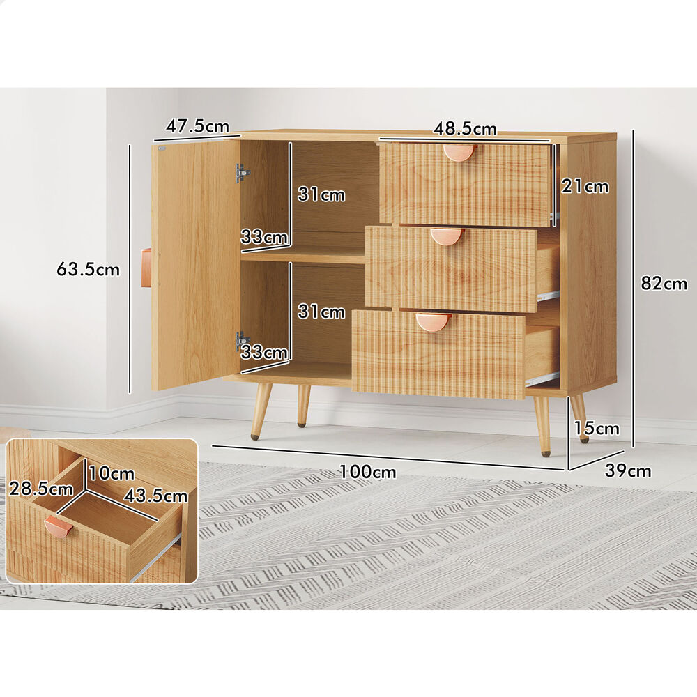 ALFORDSON Buffet Sideboard Cupboard Storage Cabinet Kitchen Hallway Door Wood