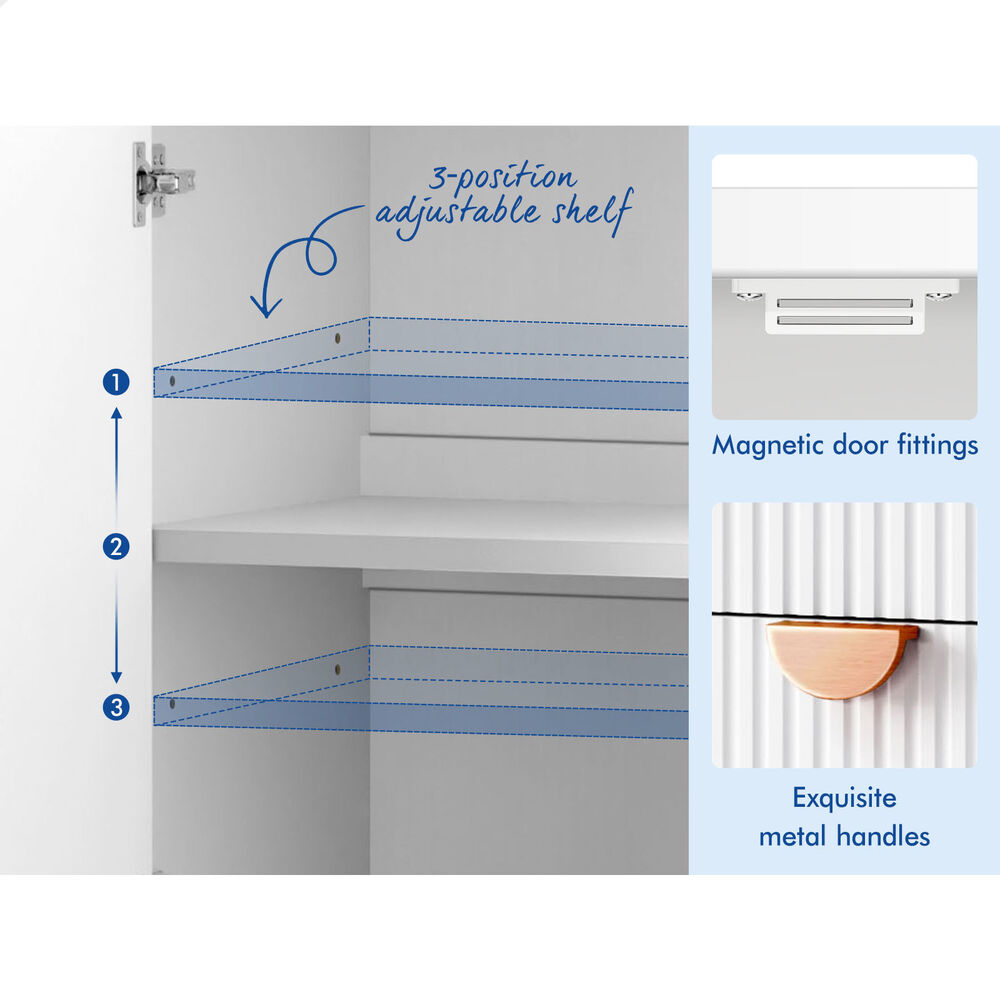 ALFORDSON Buffet Sideboard Storage Cabinet Cupboard Kitchen Hallway Drawers