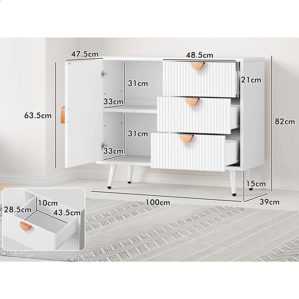 ALFORDSON Buffet Sideboard Storage Cabinet Cupboard Kitchen Hallway Drawers