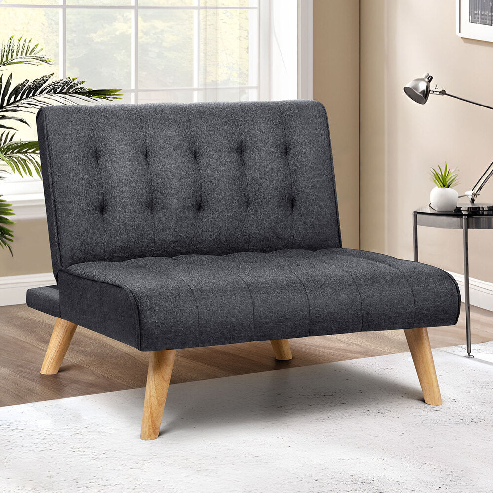 ALFORDSON Sofa Bed Single Lounge Chair Fabric Grey