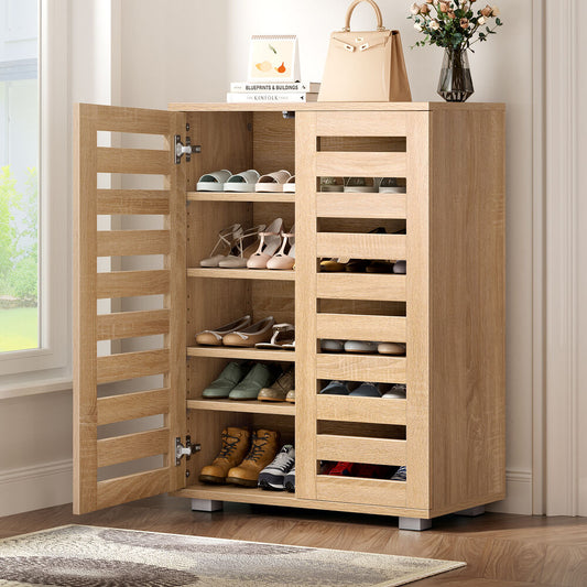 ALFORDSON Shoe Cabinet Organiser Storage Rack Drawer Shelf 21 Pairs Wood