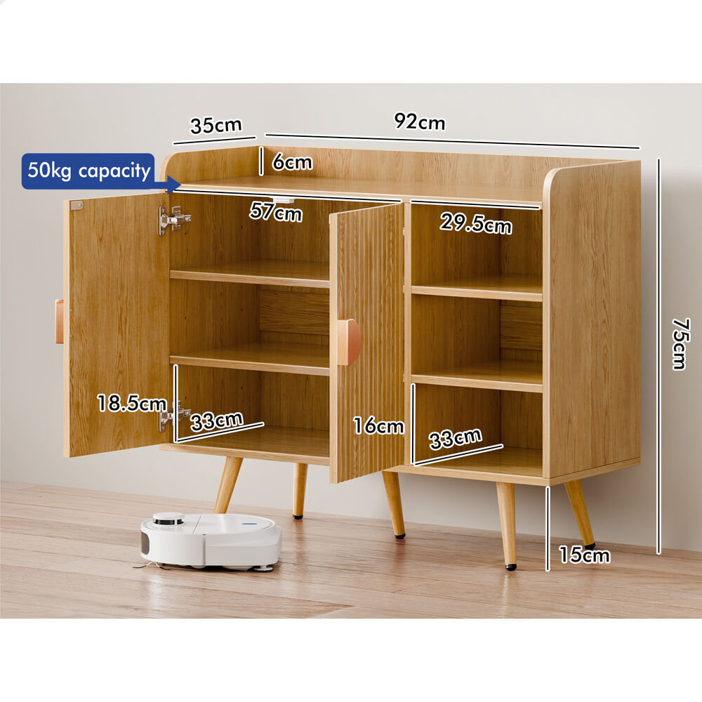 ALFORDSON Shoe Cabinet Organiser Storage Rack Drawer Shelf 18 Pairs Wood