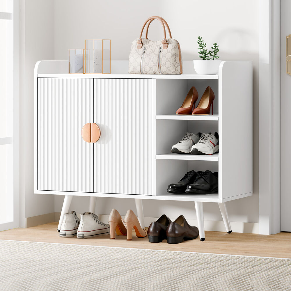 ALFORDSON Shoe Cabinet Organiser Storage Rack Drawer Shelf 18 Pairs White