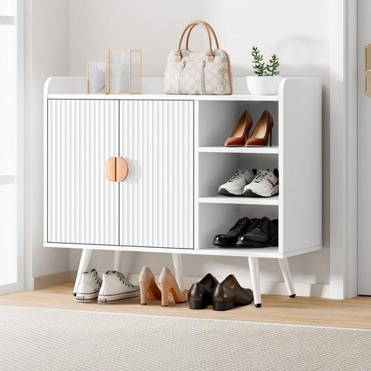 ALFORDSON Shoe Cabinet Organiser Storage Rack Drawer Shelf 18 Pairs White