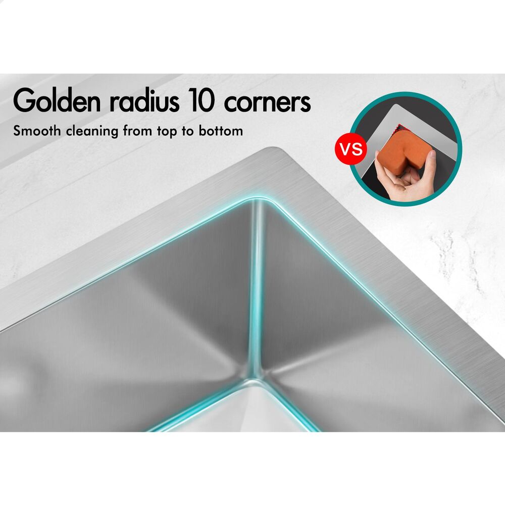 ALFORDSON Kitchen Sink Stainless Steel Drop in Flush Under Mount Bowl 600X450MM