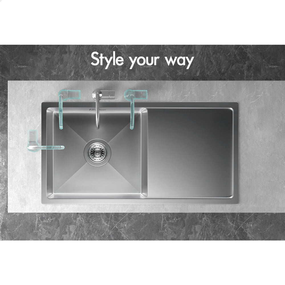 87X45CM ALFORDSON Kitchen Sink Stainless Steel