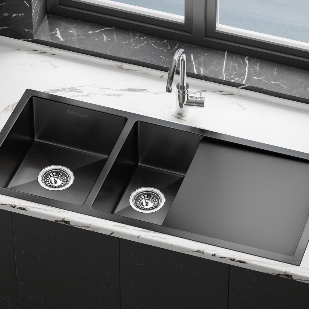 100X45CM ALFORDSON Kitchen Sink Stainless Steel Black