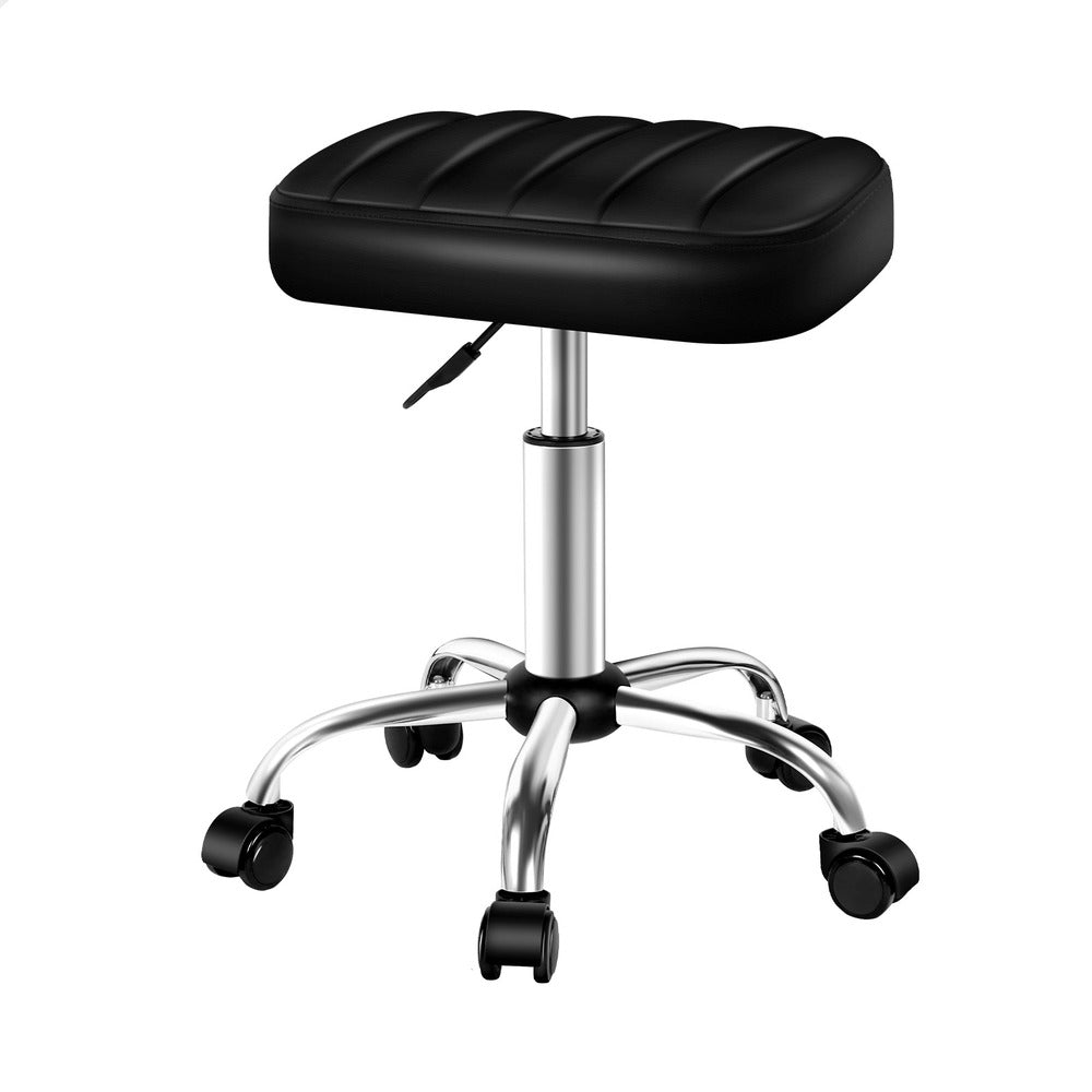 ALFORDSON Salon Stool Square Swivel Barber Hair Dress Chair Gas Lift Lina Black