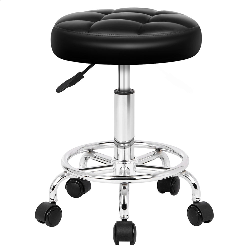 ALFORDSON Salon Stool Round Swivel Barber Hair Dress Chair Gas Lift Riley Black