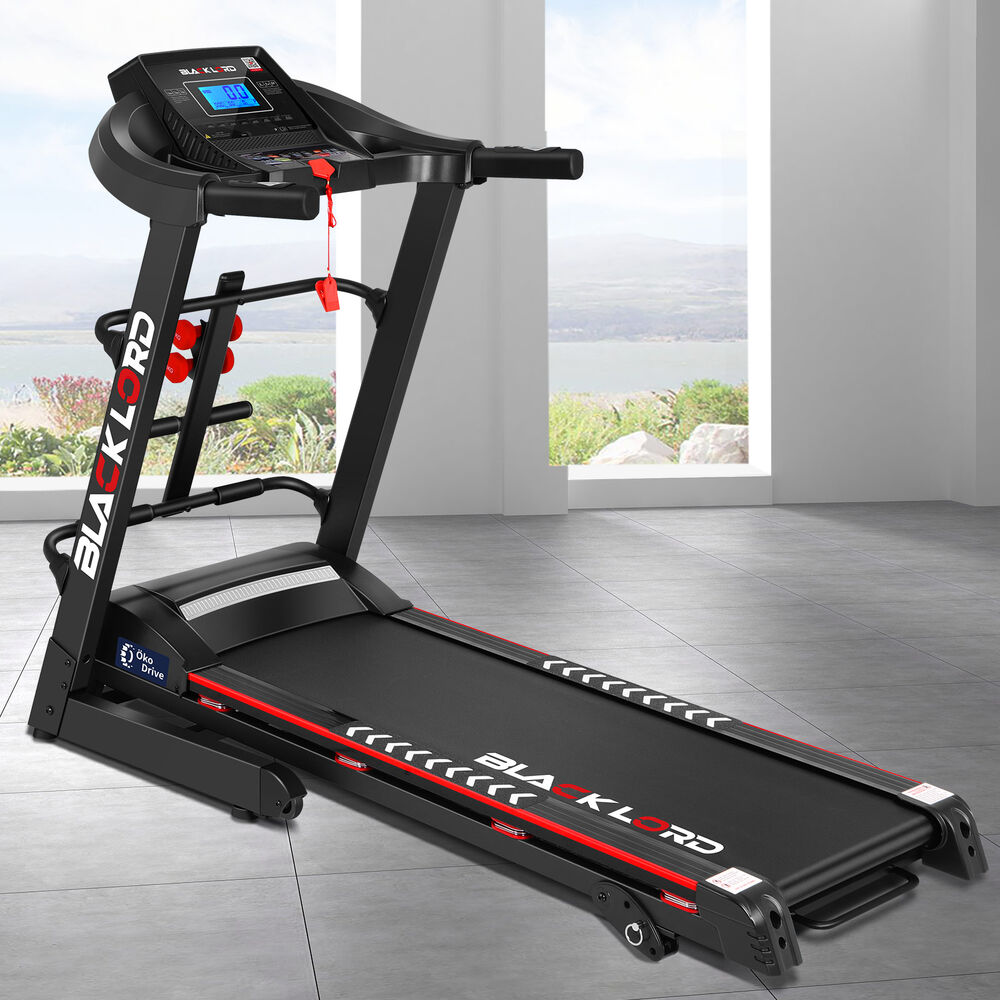 BLACK LORD Treadmill Electric Home Gym Exercise Run Machine Incline Fitness