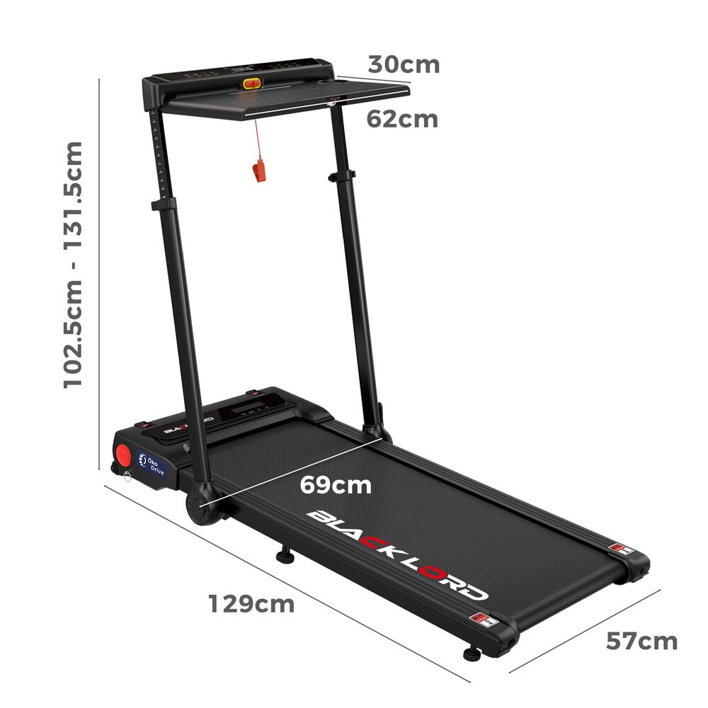 BLACK LORD Treadmill 3 IN 1 Walking Pad Removable Desk Height Adjustable Black