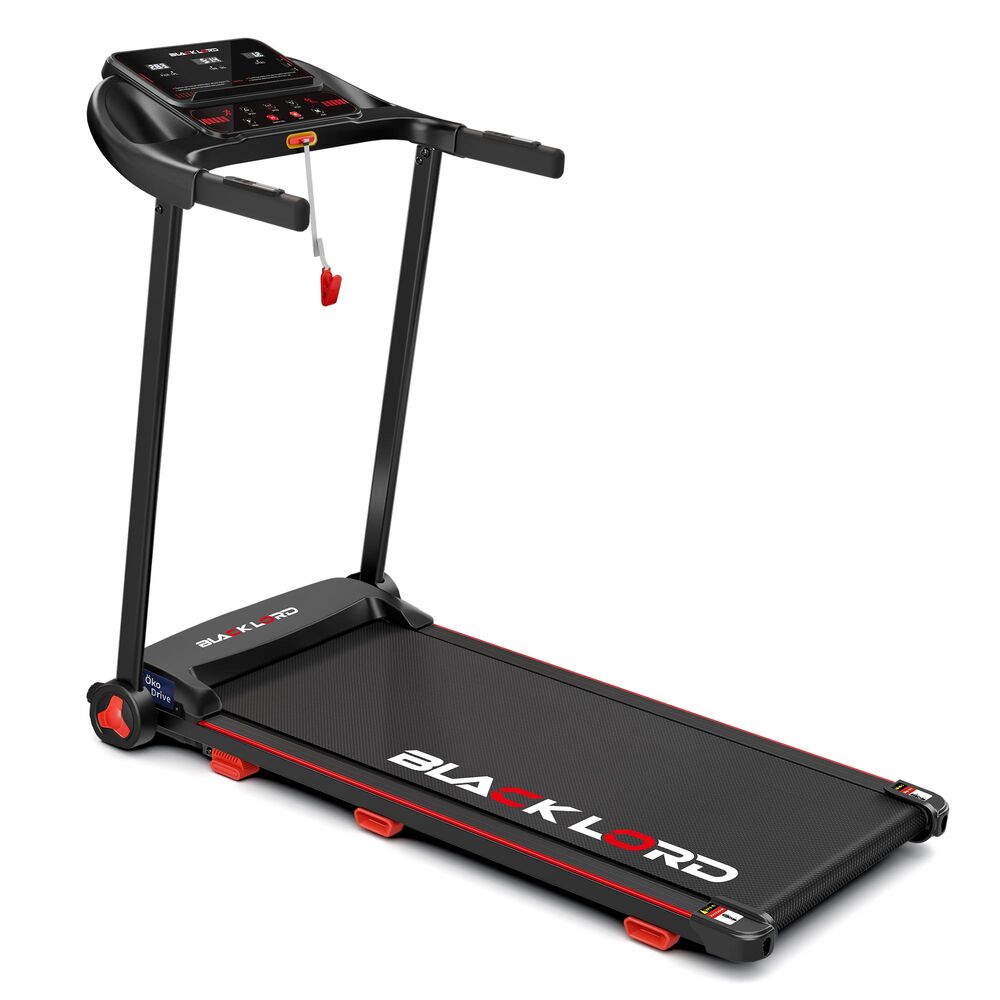 BLACK LORD Treadmill Electric Exercise Running Machine Incline Foldable 390mm