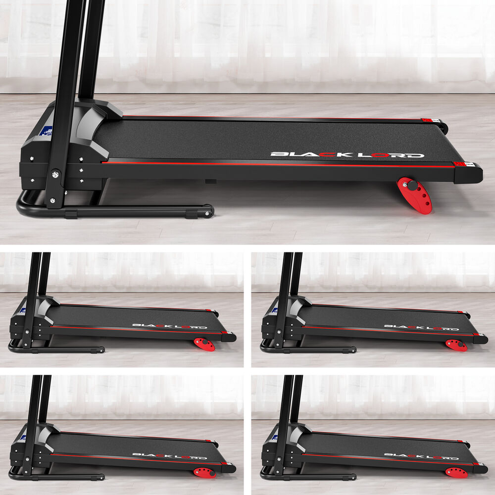 BLACK LORD Treadmill Electric Exercise Running Machine Incline Foldable 400mm