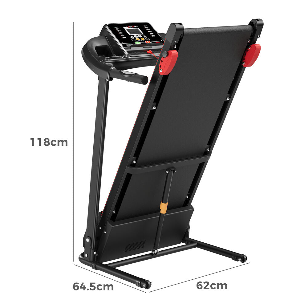 BLACK LORD Treadmill Electric Exercise Running Machine Incline Foldable 400mm