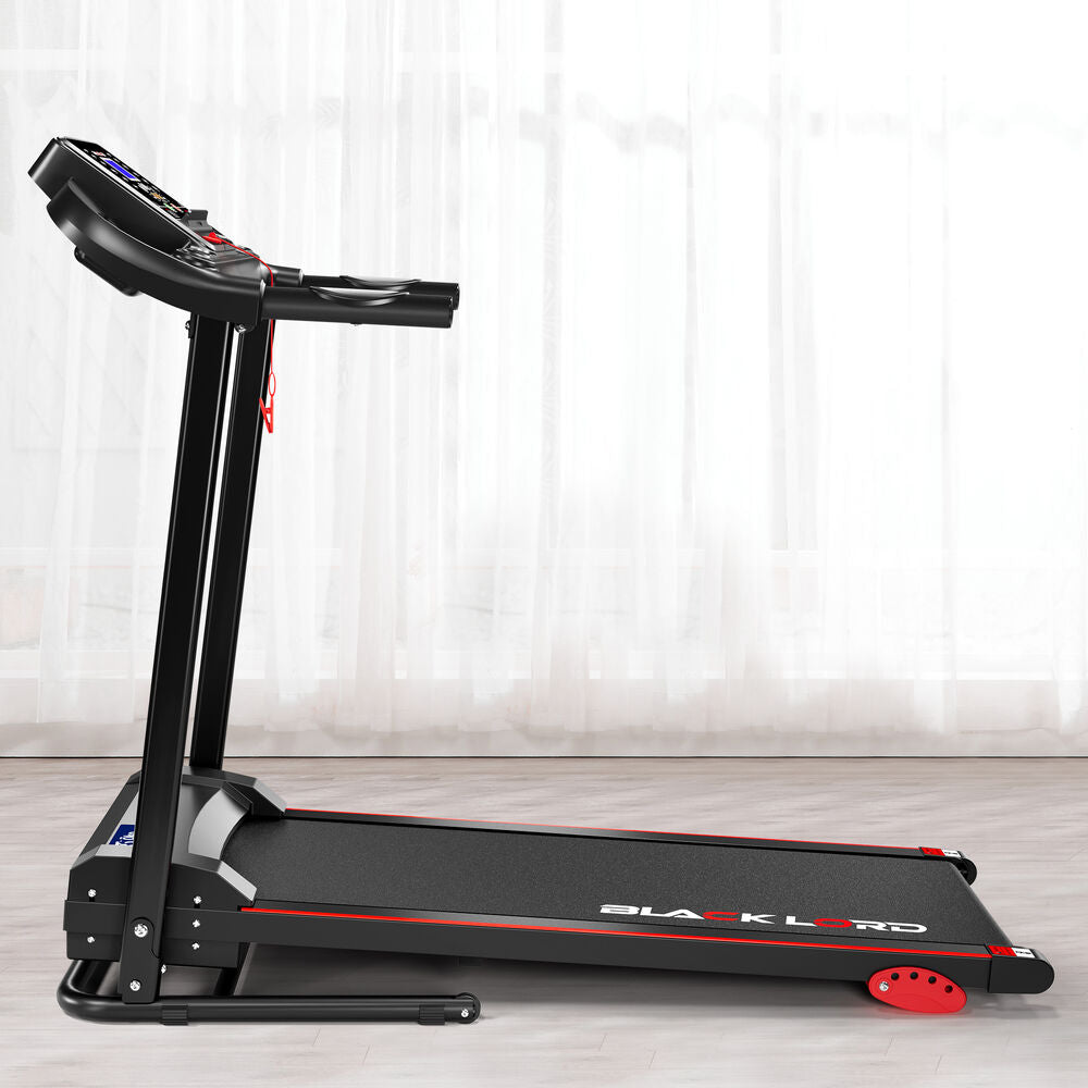 BLACK LORD Treadmill Electric Exercise Running Machine Incline Foldable 400mm