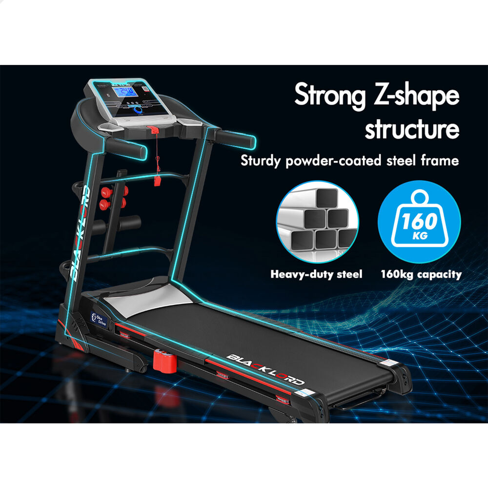 BLACK LORD Treadmill Electric Auto Incline Home Gym Exercise Run Machine
