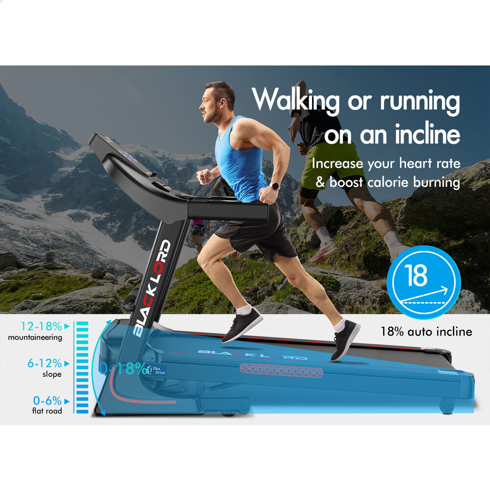 BLACK LORD Treadmill Electric Auto Incline Home Gym Exercise Run Machine EXP32