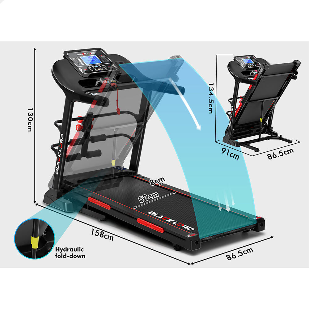 BLACK LORD Treadmill Electric Auto Incline Running Machine Home Gym Fitness