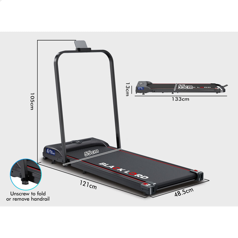 BLACK LORD Treadmill Walking Pad Foldable