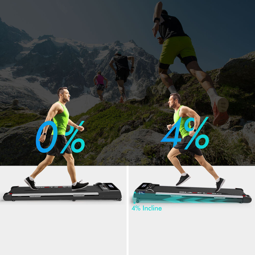 BLACK LORD Treadmill Electric Walking Pad Home Gym Incline Brushless Motor Black