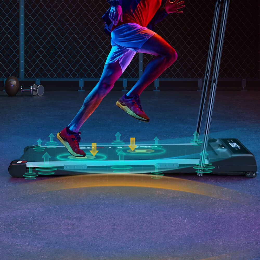 BLACK LORD Treadmill Electric Walking Pad Incline Brushless Motor Foldable Black